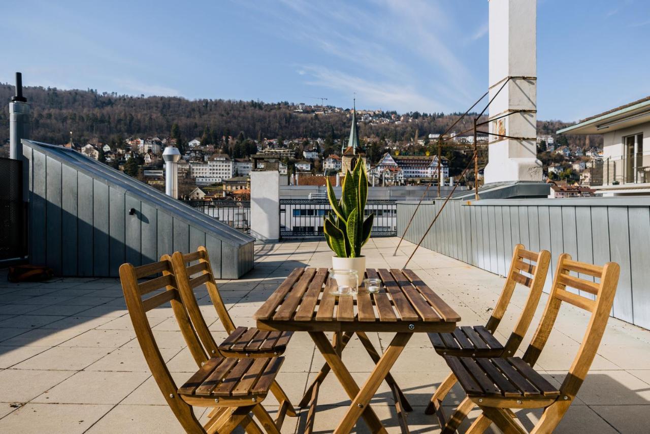 Eigene Wohnung Im Stadtzentrum Mit Wunderschoener Dachterrasse Biel Exteriör bild
